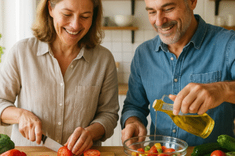 Prehrana in urnik prehranjevanja po 40. letu: kaj jesti, kateri dodatki in 7‑dnevni jedilnik