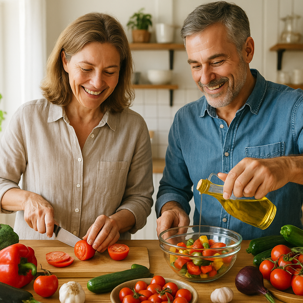 Prehrana in urnik prehranjevanja po 40. letu: kaj jesti, kateri dodatki in 7‑dnevni jedilnik