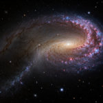 Nenavadna galaksija NGC 4654 z izrazito spiralno roko na Hubblovem posnetku